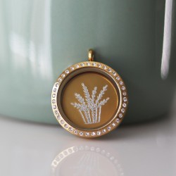 Succulent Plant Plate - To fit 3cm lockets Succulent Plant Plate - To fit 3cm lockets