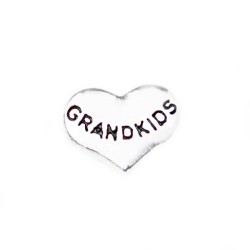 Grandkids - Silver Tone Heart Grandkids - Silver Tone Heart