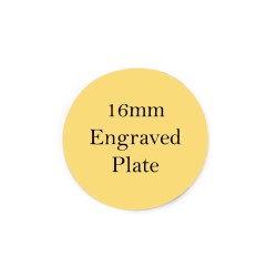 16mm Engraved Personalised Plate - Gold Filled - To fit 2.5cm Lockets 16mm Engraved Personalised Plate - Gold Filled - To fit 2.5cm Lockets