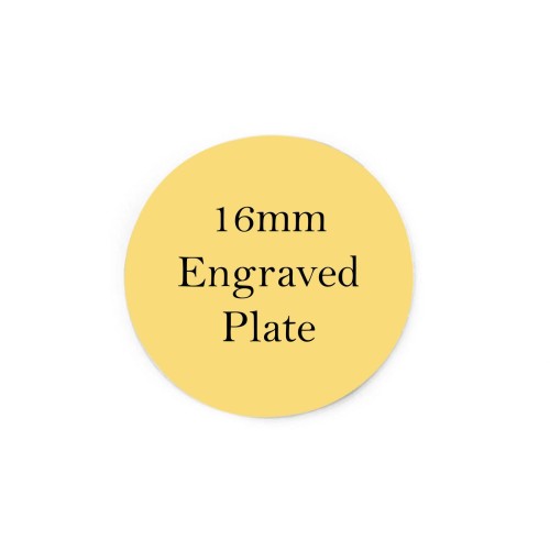 16mm Engraved Personalised Plate - Gold Filled - To fit 2.5cm Lockets