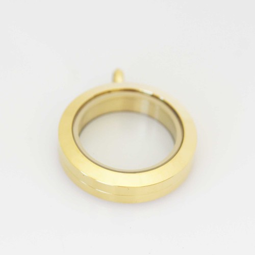 Yellow Gold Screw Top Locket - 2.5cm