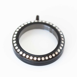 Black Bling Screw Top Locket Black Bling Screw Top Locket