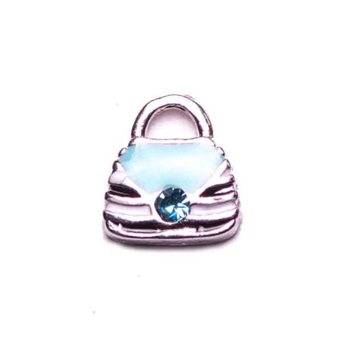 Blue Black and White Stripe Bag
