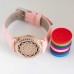 Perfume Watch Bracelet - Pink Band, Rose Gold with Diamante Locket Perfume Watch Bracelet - Pink Band, Rose Gold with Diamante Locket