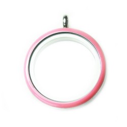 Pink Rim Screw Top Locket Pink Rim Screw Top Locket