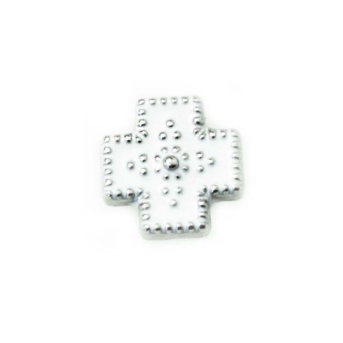 White Glitzy Cross