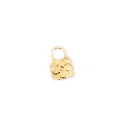 Flower Lock - Gold Tone