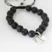 Lava Bead Bracelet with Sterling Silver Heart Charm (starts at $55 with 1 heart charm)