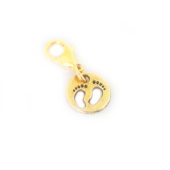 Baby Feet Dangle - Gold Tone Baby Feet Dangle - Gold Tone