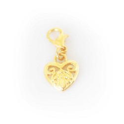 Gold Tone Heart Dangle