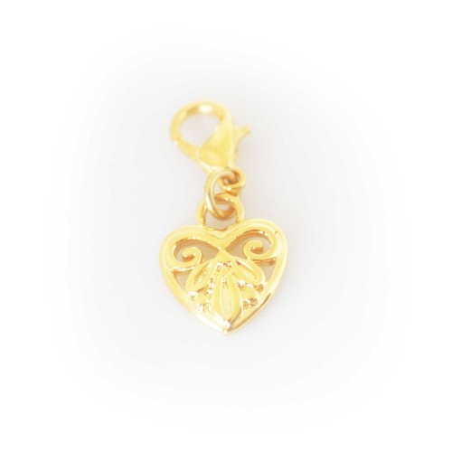 Gold Tone Heart Dangle