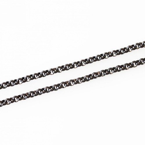 4mm Rolo Necklace - 24 inch (61cm) - Black Tone 4mm Rolo Necklace - 24 inch (61cm) - Black Tone