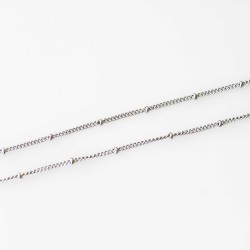 Station Necklace - 18 inch (46cm) - Silver Tone Station Necklace - 18 inch (46cm) - Silver Tone