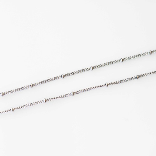 Station Necklace - 18 inch (46cm) - Silver Tone