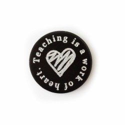 Teaching is a work of heart - Plate - to fit 3cm locket Teaching is a work of heart - Plate - to fit 3cm locket