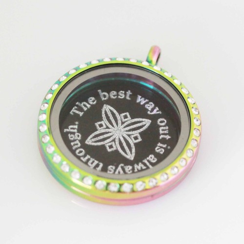 The best way out is always through - Locket and Plate Set The best way out is always through - Locket and Plate Set