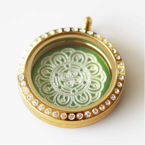 Beautiful Mandala - Locket & Plate Set - 3cm