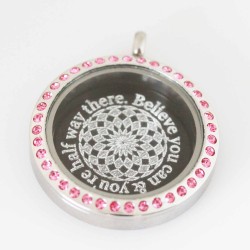 Believe you can & you're half way there - Plate and Locket Set Believe you can & you're half way there - Plate and Locket Set
