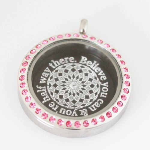 Believe you can & you're half way there - Plate and Locket Set Believe you can & you're half way there - Plate and Locket Set