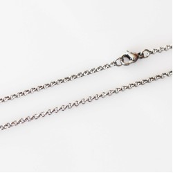 2mm Rolo necklace - 22 inch (56cm) - Silver Tone 2mm Rolo necklace - 22 inch (56cm) - Silver Tone