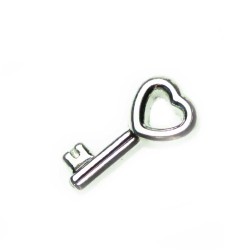 Heart Key - Silver Tone Heart Key - Silver Tone