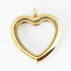 Yellow Gold Heart Locket - Tall
