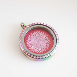 Majestic Mandala - Locket & Plate Set - 3cm Majestic Mandala - Locket & Plate Set - 3cm