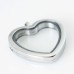 Silver Heart Locket - Tall