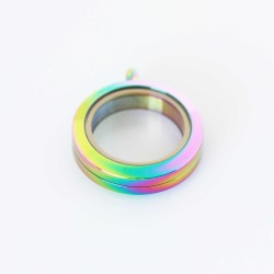 Rainbow Locket Screw Top - 2.5cm