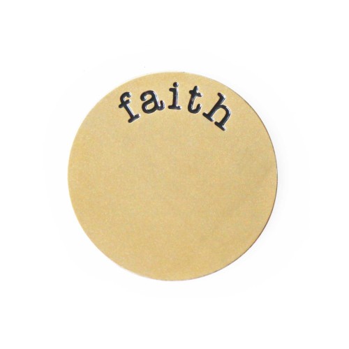 Faith Plate - Brass 