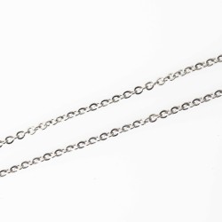 Fine Cable Necklace - Silver Tone - 20" (50.8cm)