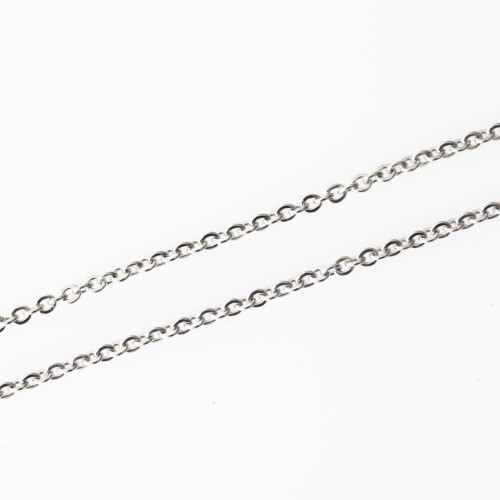 Fine Cable Necklace - Silver Tone - 20" (50.8cm)