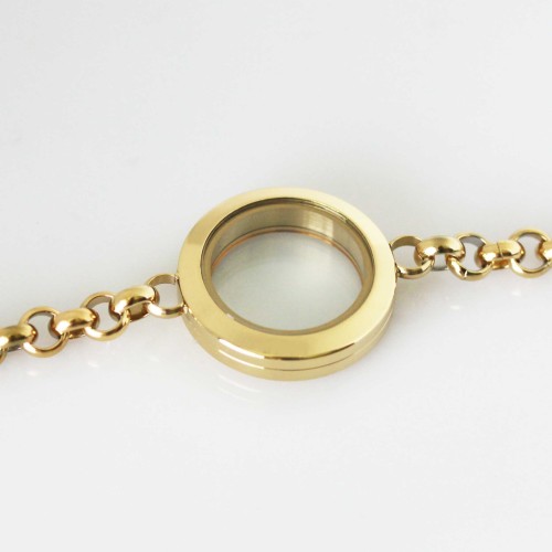 Locket Bracelet - Gold Locket Bracelet - Gold