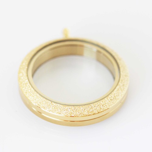 Yellow Gold Stardust Screw Top Locket