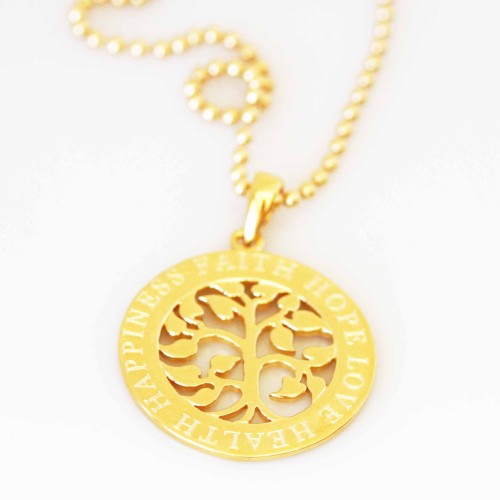 Tree of Life Pendant and Necklace Set - Gold Filled