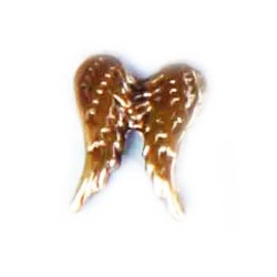 Double Angel Wing - gold tone