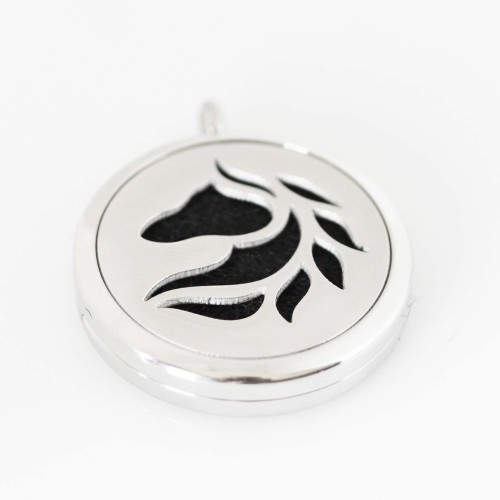 Perfume/Essential Oil Locket - Horse Locket - Silver Tone