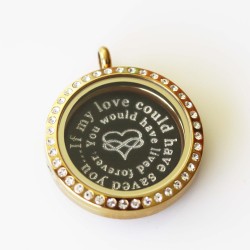 If my love could have saved you - Locket and Plate Set - 3cm If my love could have saved you - Locket and Plate Set - 3cm