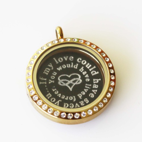 If my love could have saved you - Locket and Plate Set - 3cm If my love could have saved you - Locket and Plate Set - 3cm