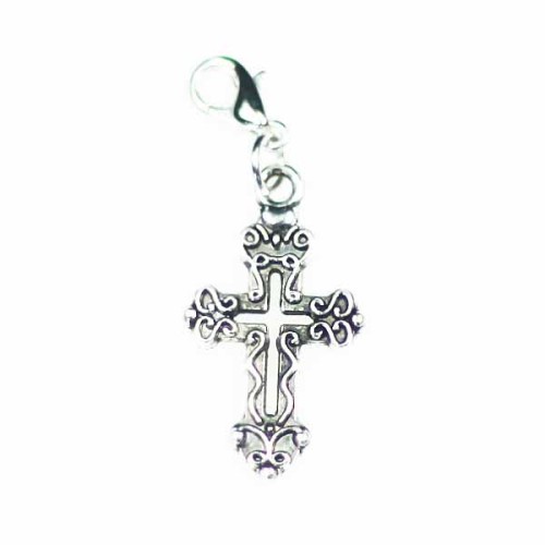 Fancy Silver Cross Dangle