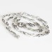 Diamond Link Necklace - 32 inch (80cm) Silver Tone