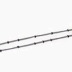 Station Necklace - 17-19 inch adjustable - Black Tone Station Necklace - 17-19 inch adjustable - Black Tone