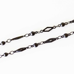 Diamond Link Necklace - 32 inch (80cm) Black Diamond Link Necklace - 32 inch (80cm) Black