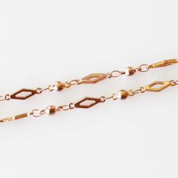 Diamond Link Necklace - 32 inch (80cm) Rose Gold Tone Diamond Link Necklace - 32 inch (80cm) Rose Gold Tone