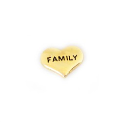 Family Heart - Gold Tone