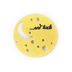 Moon and Back Window Plate - Gold Tone Moon and Back Window Plate - Gold Tone