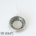 Black Heart Border Plate - Silver Tone