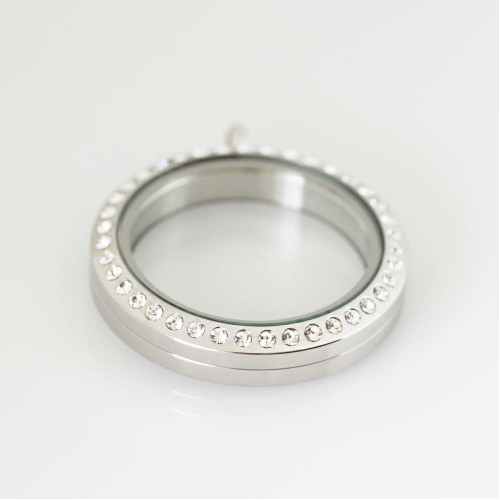 Silver Bling Screw Top Locket
