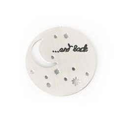 Moon and Back Window Plate - Silver Tone