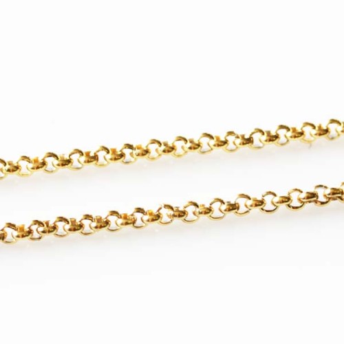 Rolo Necklace - Gold Tone - With Dangle Ring